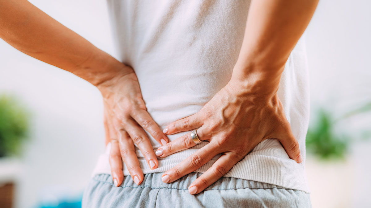 person with back pain